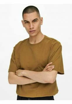 Only & Sons Herren RELAXED FIT - T-Shirt Basic - Rubber -Only & Sons Geschäft 004ffbb947924508b6986e0f151fda79