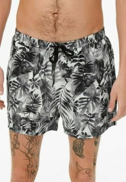 Only & Sons Herren GEMUSTERTE - Badeshorts - Black