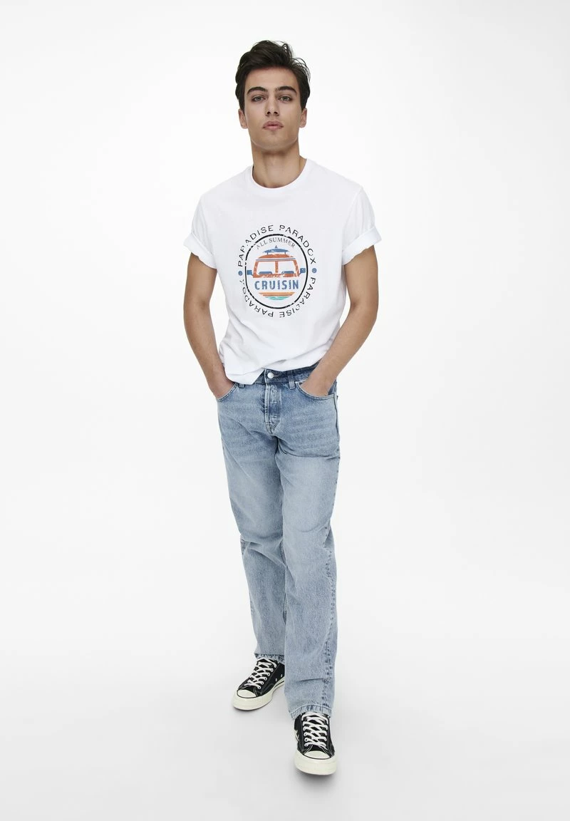 Only & Sons Herren ONSEDGE LOOSE - Jeans Straight Leg - Blue Denim 1 Only & Sons Herren ONSEDGE LOOSE - Jeans Straight Leg - Blue Denim