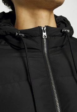 Only & Sons Herren ONSMELVIN QUILTED HOOD JACKET - Winterjacke - Black/phantom/griffin -Only & Sons Geschäft 02d26932e8114f3984fd6b039ea9b616