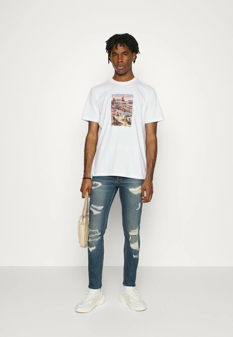 Only & Sons Herren ONSIB REG TEE - T-Shirt Print - Bright White 2 Only & Sons Herren ONSIB REG TEE - T-Shirt Print - Bright White – Bild 2