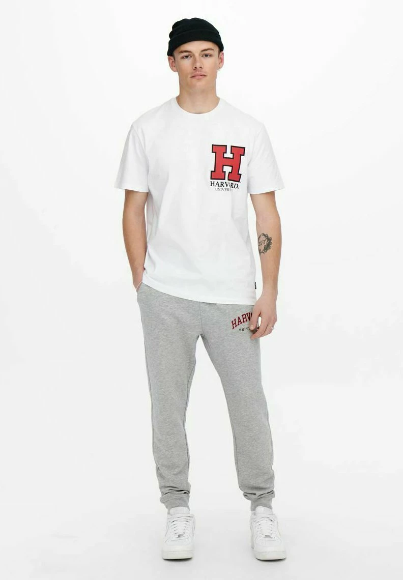 Only & Sons Herren HARVARD - Jogginghose - Light Grey Melange 1 Only & Sons Herren HARVARD - Jogginghose - Light Grey Melange