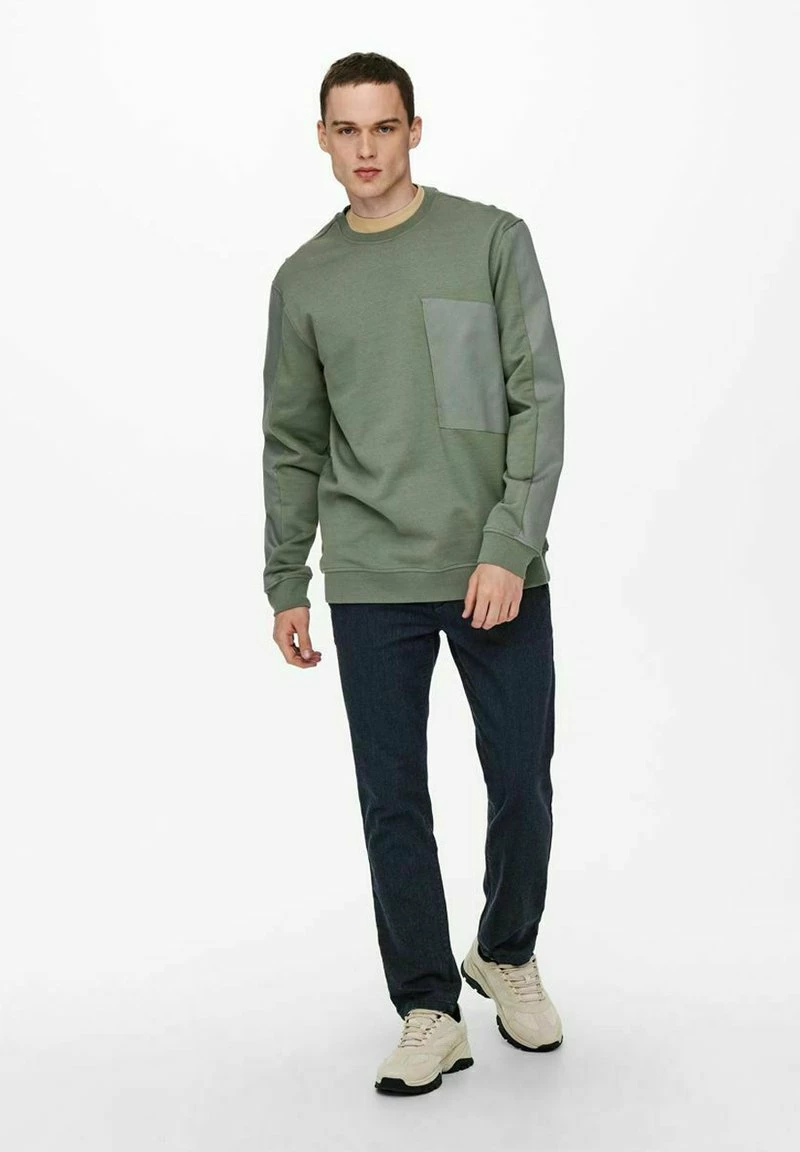 Only & Sons Herren Sweatshirt - Castor Gray 2 Only & Sons Herren Sweatshirt - Castor Gray – Bild 2