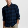 Only & Sons Herren ONSGUDMUND CHECKED - Hemd - Dark Blue, Anthracite