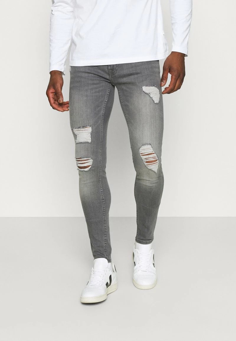 Only & Sons Herren ONSWARP LIFE SKINNY GREYST - Jeans Tapered Fit - Grey Denim 1 Only & Sons Herren ONSWARP LIFE SKINNY GREYST - Jeans Tapered Fit - Grey Denim
