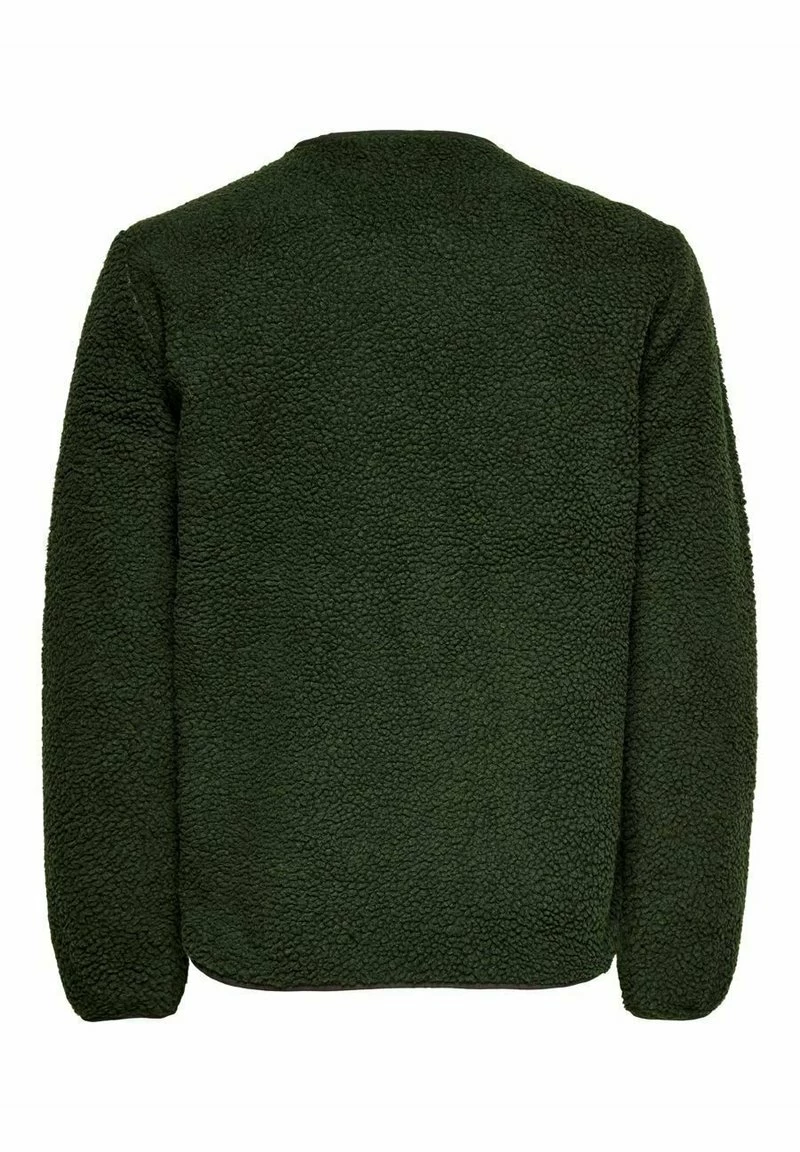 Only & Sons Herren SHERPA - Fleecejacke - Olive Night 7 Only & Sons Herren SHERPA - Fleecejacke - Olive Night – Bild 7