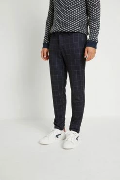 Only & Sons Herren ONSMARK PANT CHECK - Stoffhose - Dark Navy