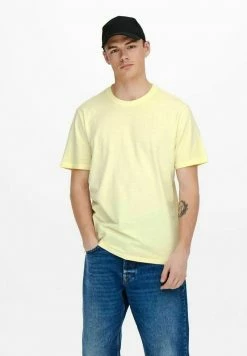 Only & Sons Herren ONSMILLENIUM LIFE WASHED - T-Shirt Basic - Custard