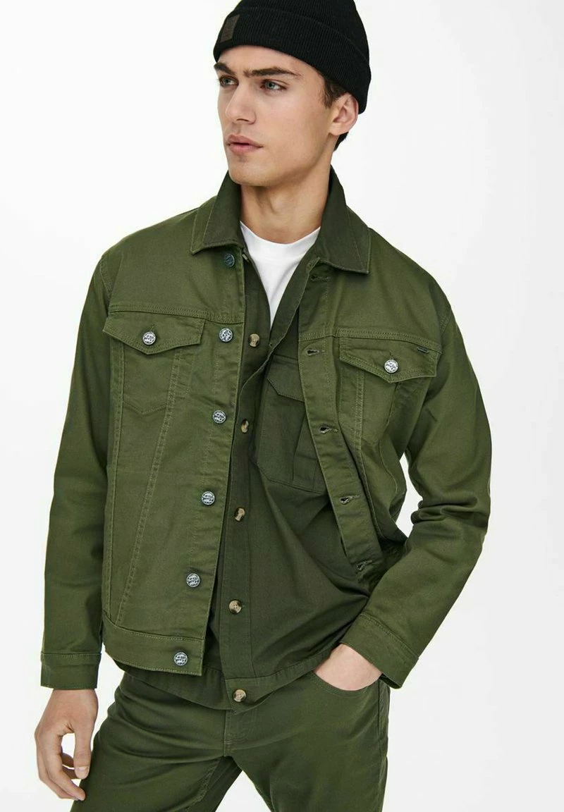 Only & Sons Jeansjacke - Olive Night | Herren 5 Only & Sons Jeansjacke - Olive Night | Herren – Bild 5