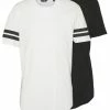 Only & Sons Herren ONSMATT LONGY SOLID STRIPE 2 PACK - T-Shirt Print - Black/white