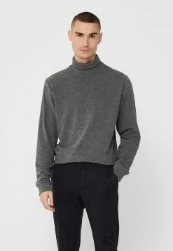 Only & Sons Strickpullover - Dark Grey Melange | Herren