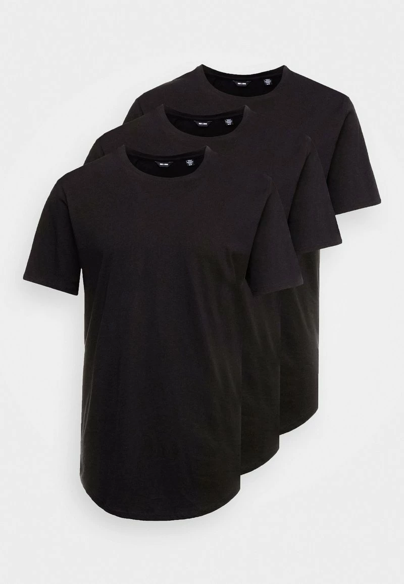 Only & Sons Herren ONSMATT LONGY TEE 3 PACK - T-Shirt Basic - Black 4 Only & Sons Herren ONSMATT LONGY TEE 3 PACK - T-Shirt Basic - Black – Bild 4