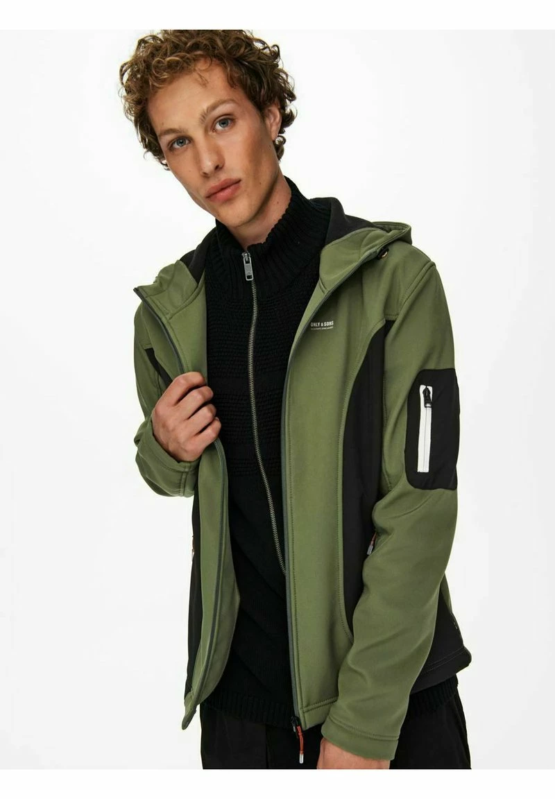 Only & Sons Sweatjacke - Olive Night | Herren 1 Only & Sons Sweatjacke - Olive Night | Herren