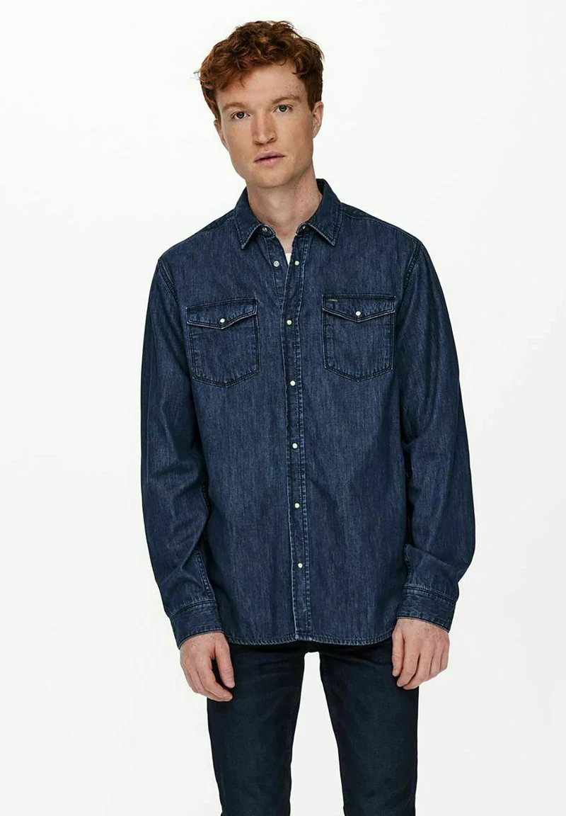 Only & Sons Herren ONSMATTER LIFE - Hemd - Blue Denim 1 Only & Sons Herren ONSMATTER LIFE - Hemd - Blue Denim