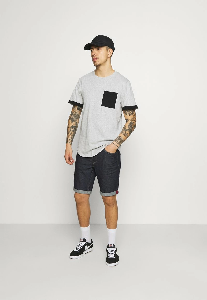 Only & Sons Herren ONSMATT LIFE LONGY CONTRAST TEE - T-Shirt Print - Light Grey Melange 2 Only & Sons Herren ONSMATT LIFE LONGY CONTRAST TEE - T-Shirt Print - Light Grey Melange – Bild 2