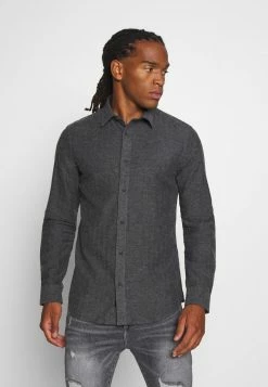 Only & Sons Herren ONSBRAD HERRINGBONE SHIRT - Hemd - Medium Grey Melange