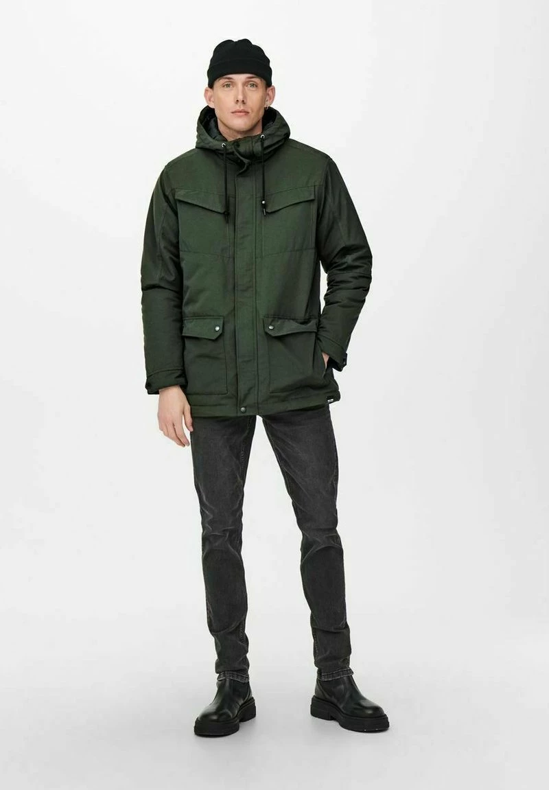 Only & Sons Herren Parka - Peat 2 Only & Sons Herren Parka - Peat – Bild 2