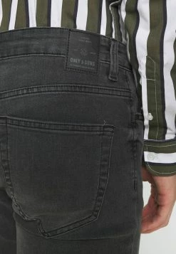 Only & Sons Herren ONSLOOM LIFE SLIM WASHED - Jeans Slim Fit - Black Denim -Only & Sons Geschäft 1f607091804a411fb7765ac3d78334be