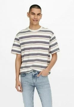 Only & Sons Herren RELAXED FIT - T-Shirt Print - Star White