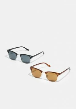 Only & Sons Unisex SUNGLASSES 2 PACK - Sonnenbrille - Brown Stone/club Black