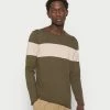 Only & Sons Herren ONSDON CREW NECK STRIPE - Strickpullover - Olive Night