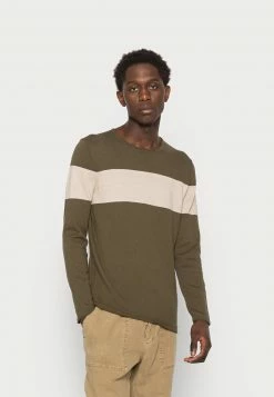 Only & Sons Herren ONSDON CREW NECK STRIPE - Strickpullover - Olive Night