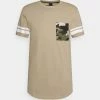 Only & Sons Herren ONSTYLER LONGY POCKET TEE - T-Shirt Print - Chinchilla