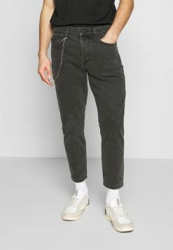 Only & Sons Herren ONSAVI BEAM WASH WITH CHAIN - Jeans Tapered Fit - Black Denim