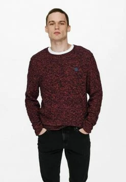 Only & Sons Herren Strickpullover - Red Ochre