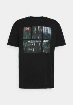 Only & Sons Herren ONSLIFEMAGAZINE TEE - T-Shirt Print - Black
