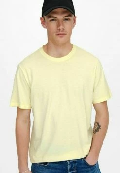 Only & Sons Herren ONSMILLENIUM LIFE WASHED - T-Shirt Basic - Custard -Only & Sons Geschäft 2a5d94e0f93e4342ba69fa1b09b7729b