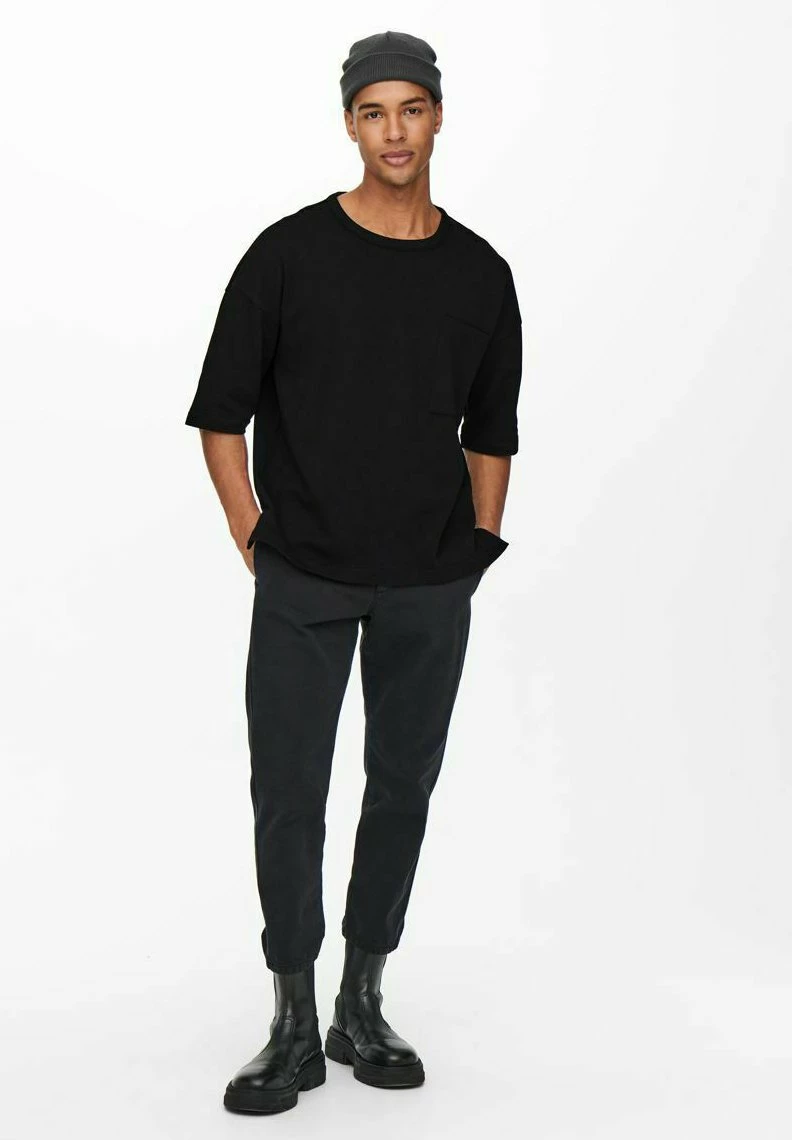 Only & Sons Herren T-Shirt Basic - Black 2 Only & Sons Herren T-Shirt Basic - Black – Bild 2