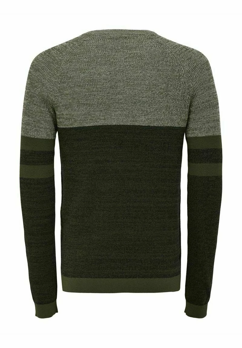 Only & Sons Herren Strickpullover - Olive Night 2 Only & Sons Herren Strickpullover - Olive Night – Bild 2