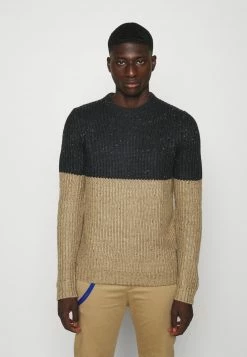 Only & Sons ONSNAZLO NAP BLOCK CREW NECK - Strickpullover - Chinchilla | Unisex