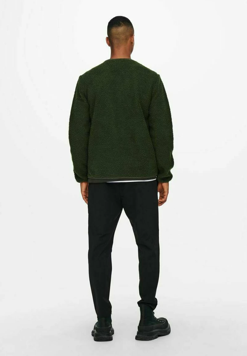 Only & Sons Herren SHERPA - Fleecejacke - Olive Night 3 Only & Sons Herren SHERPA - Fleecejacke - Olive Night – Bild 3