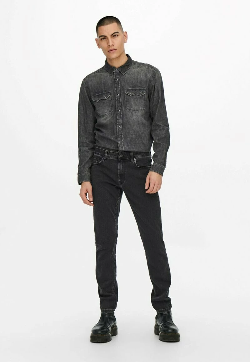 Only & Sons Herren REGULAR FIT STRAIGHT STRETCH ONSWEFT - Jeans Slim Fit - Schwarz 2 Only & Sons Herren REGULAR FIT STRAIGHT STRETCH ONSWEFT - Jeans Slim Fit - Schwarz – Bild 2