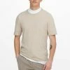 Only & Sons Herren T-Shirt Basic - Silver Lining Beige