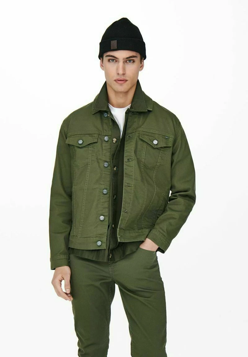 Only & Sons Jeansjacke - Olive Night | Herren 1 Only & Sons Jeansjacke - Olive Night | Herren