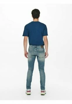 Only & Sons Herren SLIM FIT DESTROYED ONSLOOM STRETCH TAPERED - Jeans Slim Fit - Blau -Only & Sons Geschäft 32923f1c33d94069a3cd2a5b7c0a0bd7