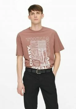 Only & Sons Herren T-Shirt Print - Burlwood