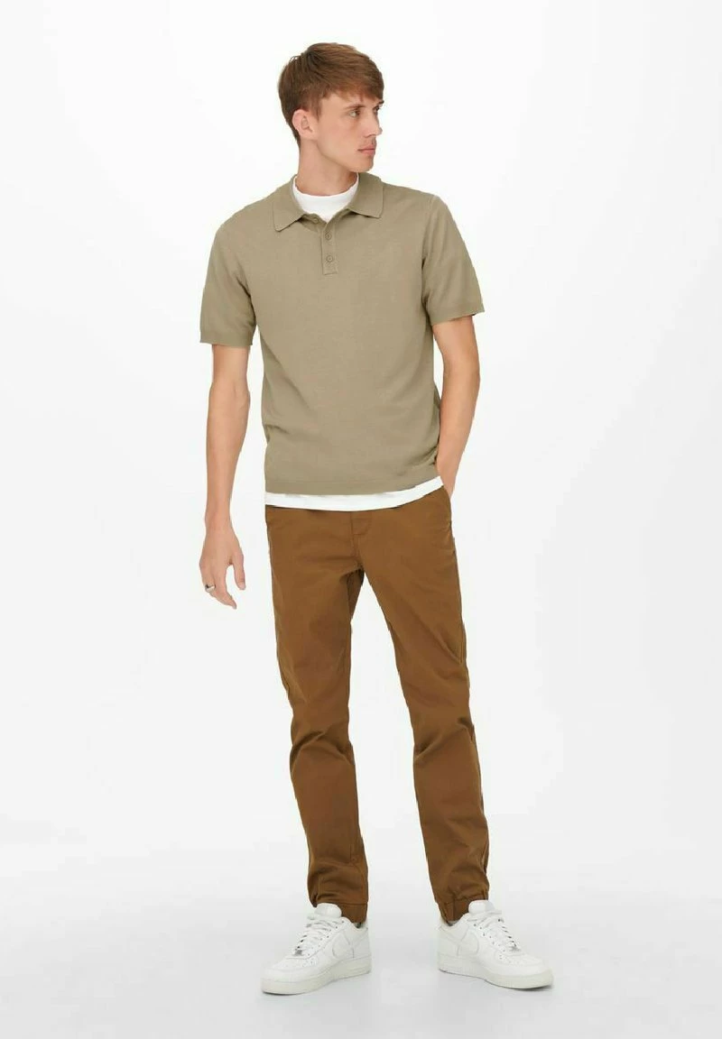 Only & Sons Herren Poloshirt - Chinchilla 2 Only & Sons Herren Poloshirt - Chinchilla – Bild 2