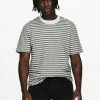 Only & Sons Herren GESTREIFT - T-Shirt Print - Star White