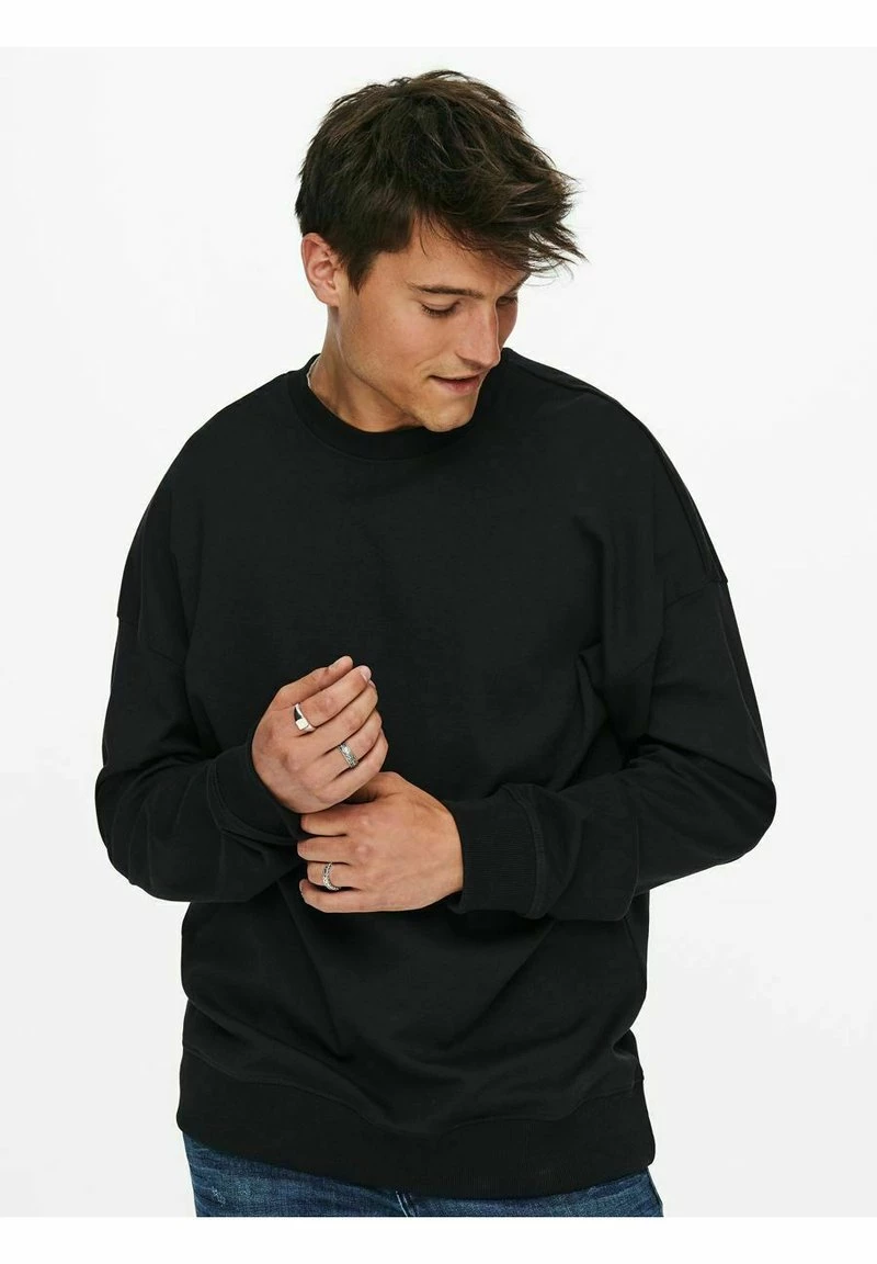 Only & Sons Sweatshirt - Black | Herren 4 Only & Sons Sweatshirt - Black | Herren – Bild 4