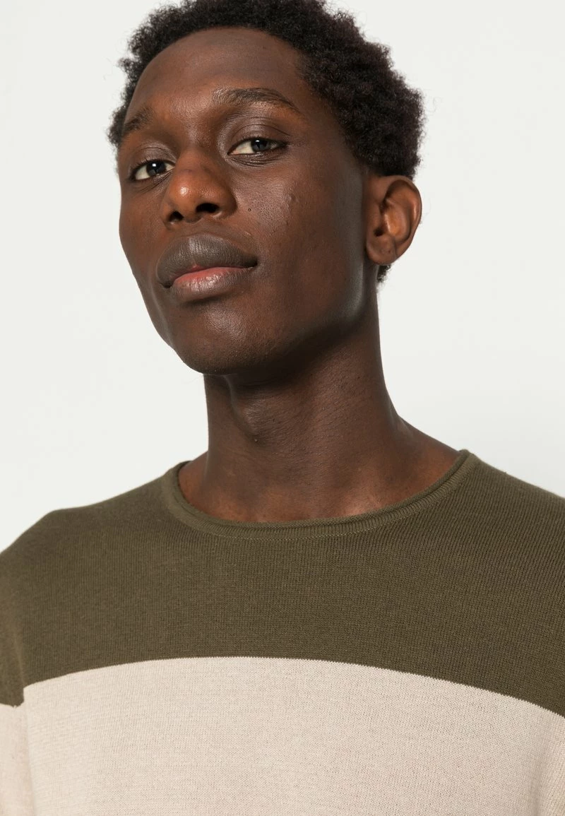 Only & Sons Herren ONSDON CREW NECK STRIPE - Strickpullover - Olive Night 5 Only & Sons Herren ONSDON CREW NECK STRIPE - Strickpullover - Olive Night – Bild 5