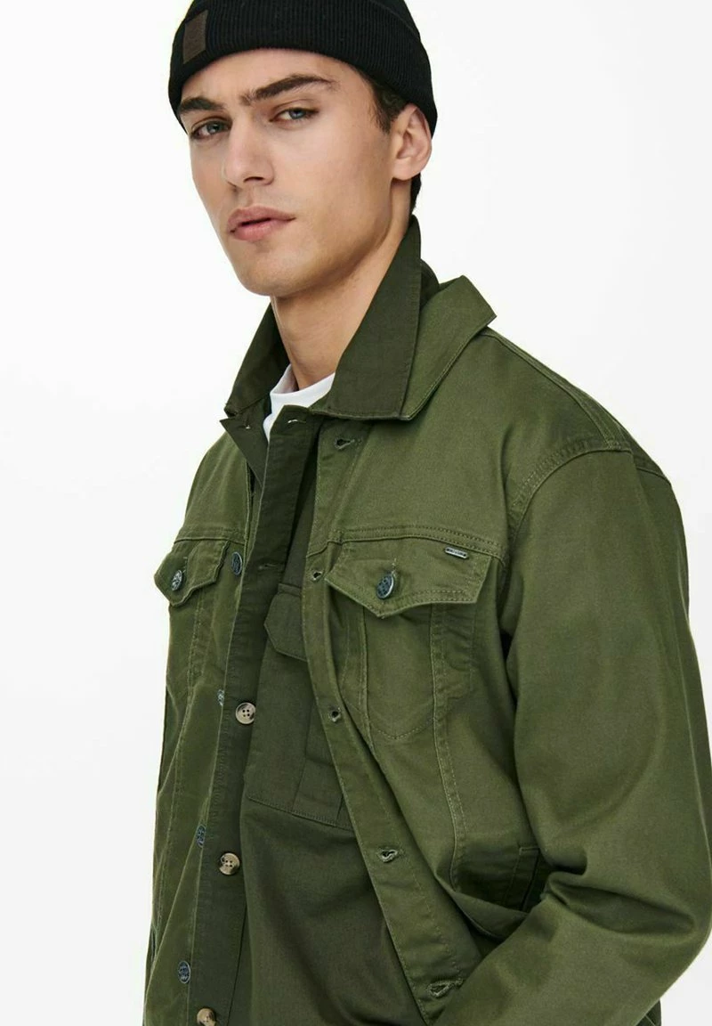 Only & Sons Jeansjacke - Olive Night | Herren 6 Only & Sons Jeansjacke - Olive Night | Herren – Bild 6