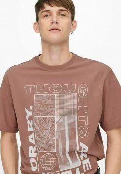 Only & Sons Herren T-Shirt Print - Burlwood -Only & Sons Geschäft 3b6db7bb53e7472894f8956667f711a3