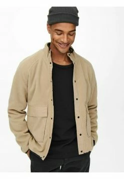 Only & Sons Herren Fleecejacke - Chinchilla -Only & Sons Geschäft 3bdf49f321f441b1a35c0d6fe45dee2a