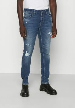 Only & Sons Herren ONSLOOM SLIM LIFE BLUEDESTROY - Jeans Slim Fit - Blue Denim