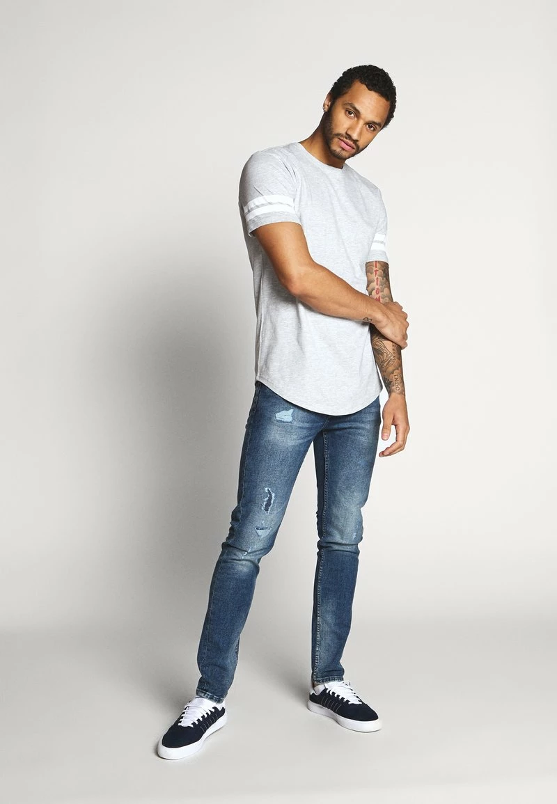 Only & Sons Herren ONSMATT LONGY SOLID STRIPE 2 PACK - T-Shirt Print - White 2 Only & Sons Herren ONSMATT LONGY SOLID STRIPE 2 PACK - T-Shirt Print - White – Bild 2