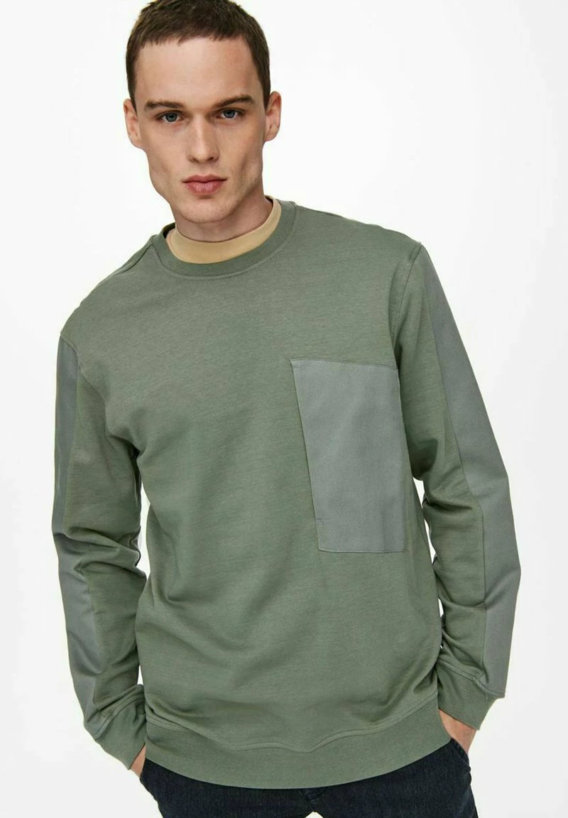 Only & Sons Herren Sweatshirt - Castor Gray 4 Only & Sons Herren Sweatshirt - Castor Gray – Bild 4